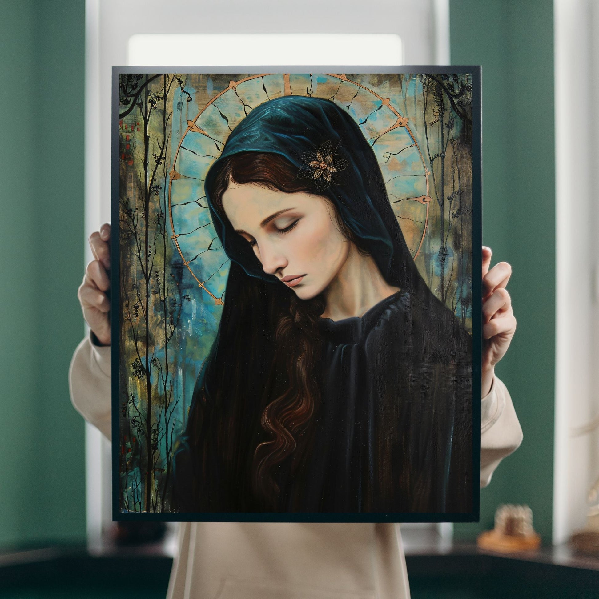 Madonna In Blue Fine Art Print - ChristVisions