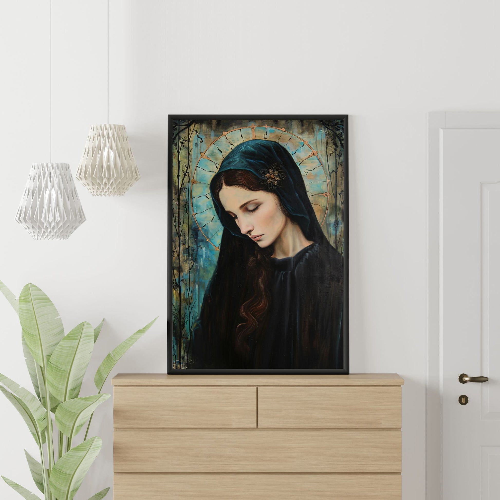 Madonna In Blue Fine Art Print - ChristVisions