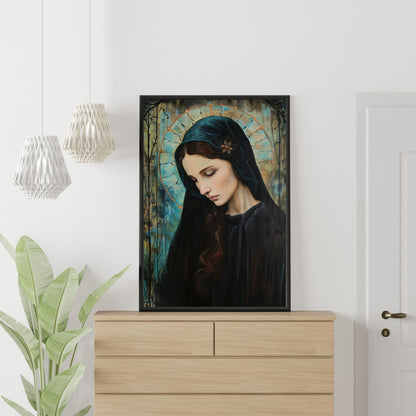 Madonna In Blue Fine Art Print - ChristVisions