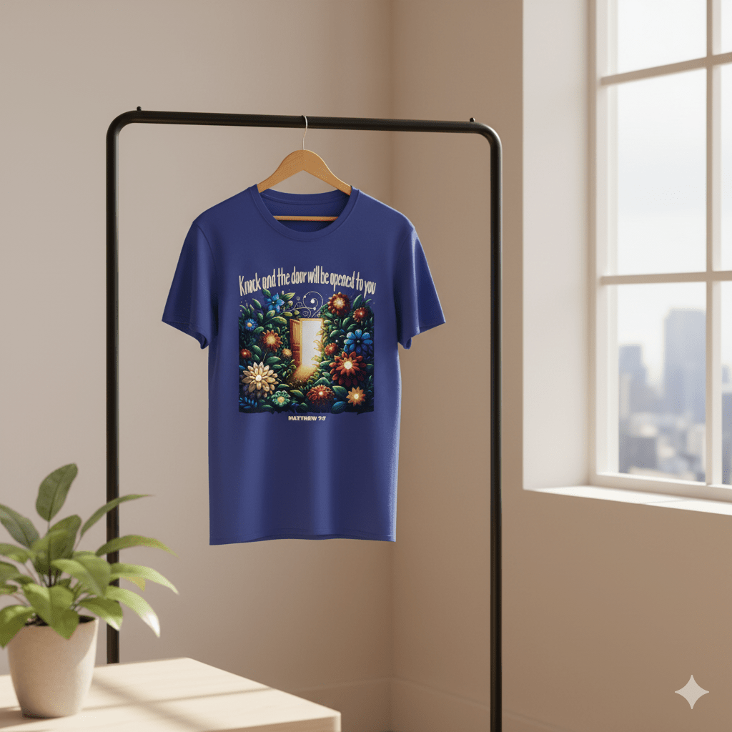 Matthew 7:7 Bible Verse Christian T Shirt - ChristVisions
