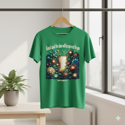 Matthew 7:7 Bible Verse Christian T Shirt - ChristVisions