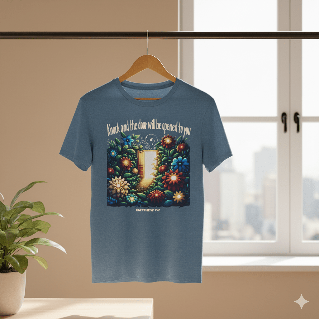 Matthew 7:7 Bible Verse Christian T Shirt - ChristVisions