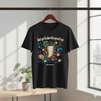 Matthew 7:7 Bible Verse Christian T Shirt - ChristVisions