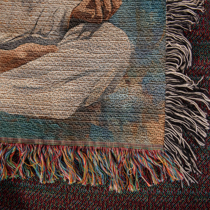 Meditating Christ | Woven Christian Throw Blanket
