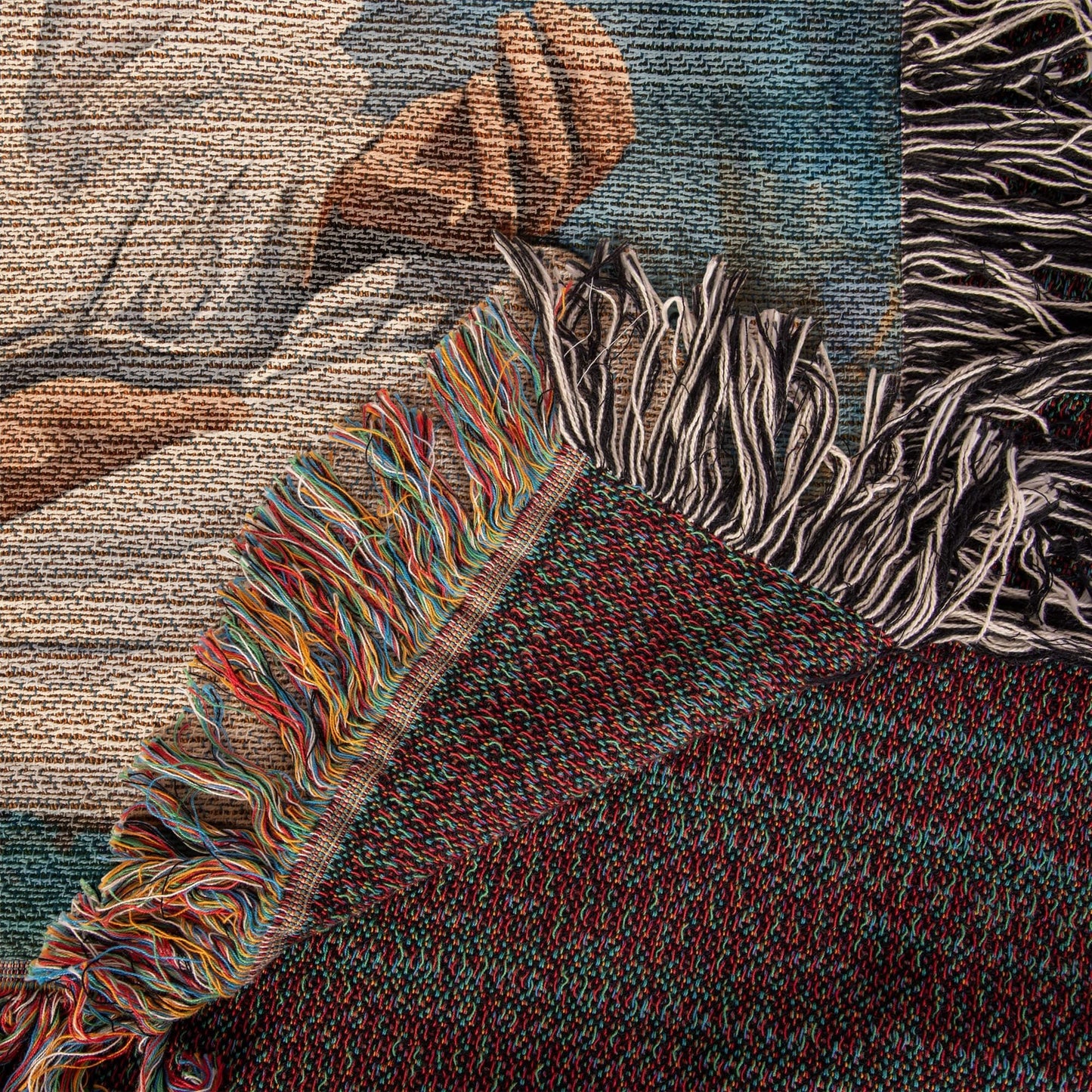 Meditating Christ | Woven Christian Throw Blanket