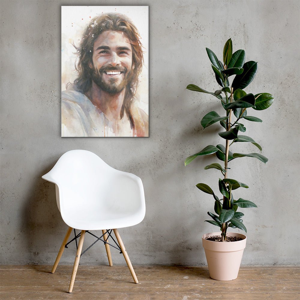Messiah's Smile Canvas Print - ChristVisions