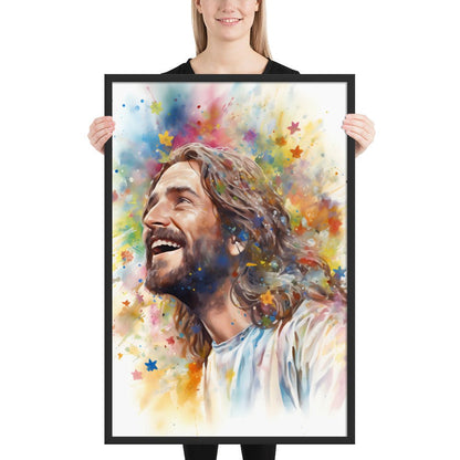Our Joyful Savior Jesus Laughing Fine Art Print - ChristVisions