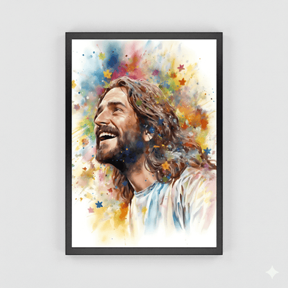 Our Joyful Savior Jesus Laughing Fine Art Print - ChristVisions
