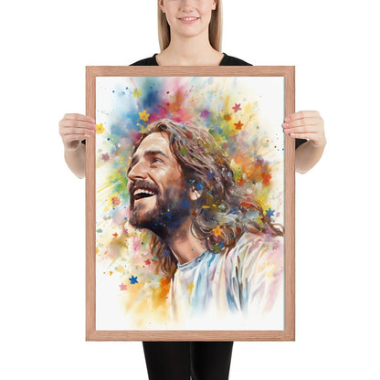 Our Joyful Savior Jesus Laughing Fine Art Print - ChristVisions