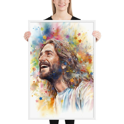 Our Joyful Savior Jesus Laughing Fine Art Print - ChristVisions
