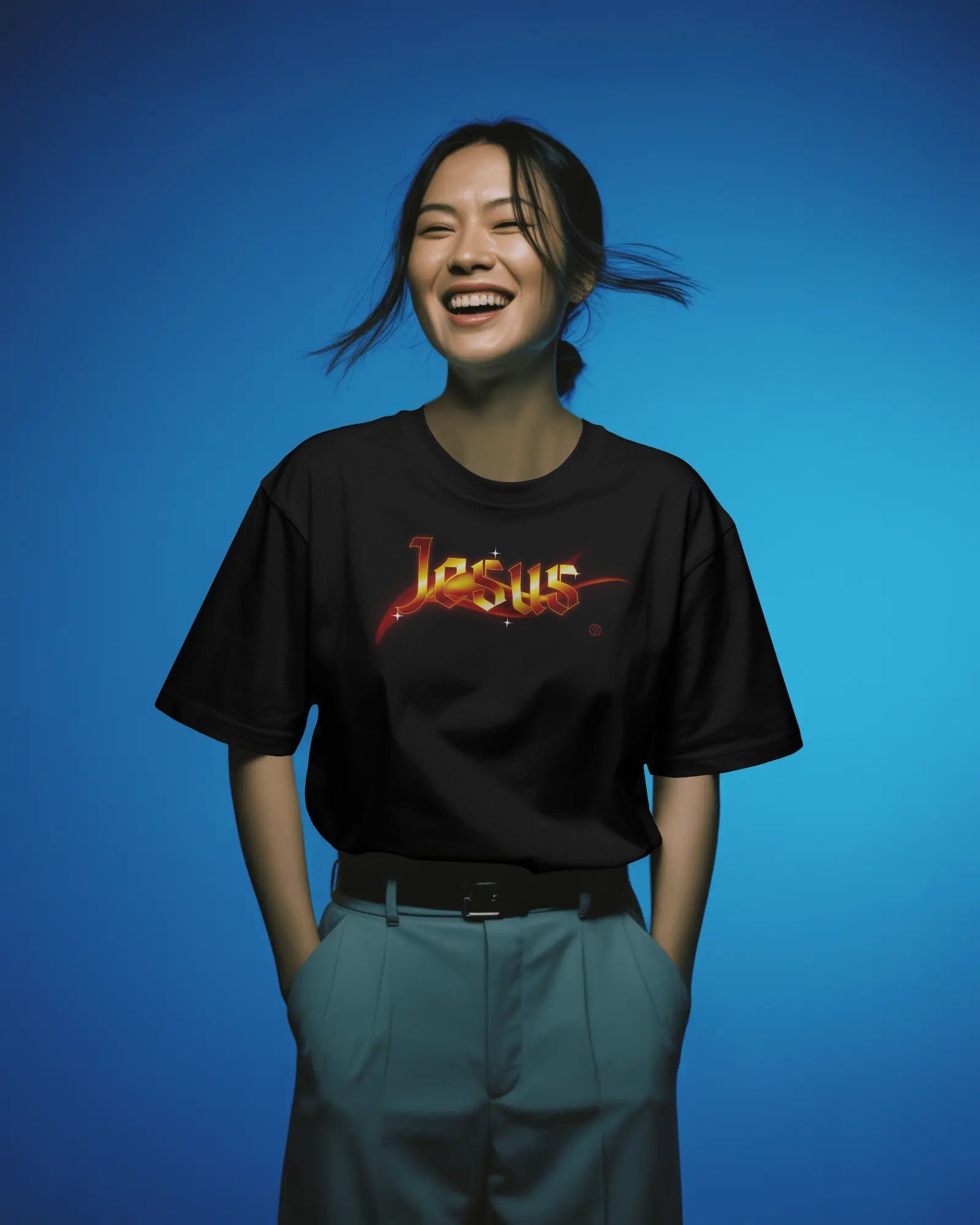 Pentecost Flame Jesus T-Shirt - ChristVisions