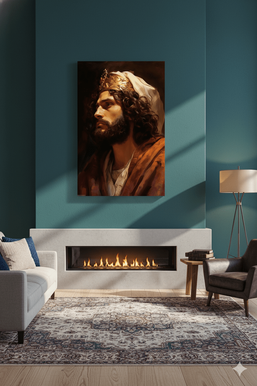 Portrait Of King David Canvas Print - ChristVisions