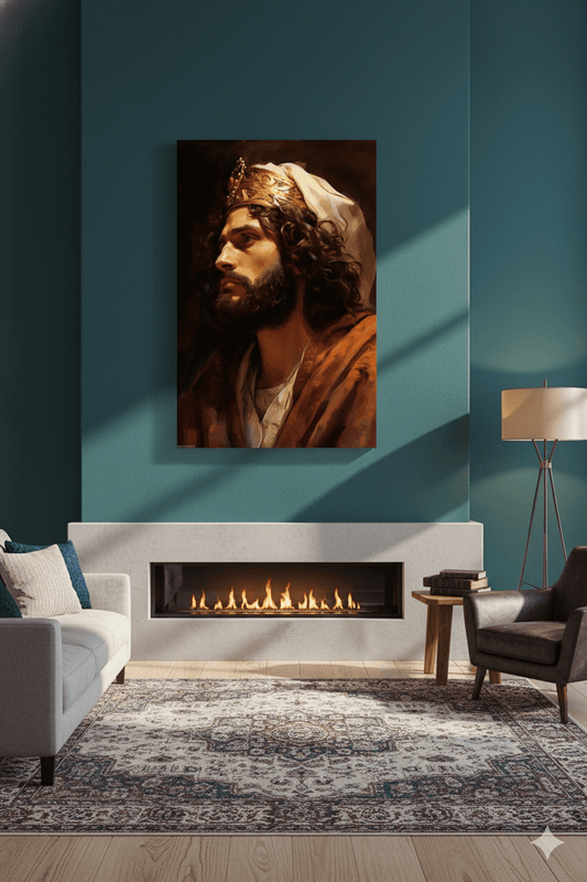 Portrait Of King David Canvas Print - ChristVisions