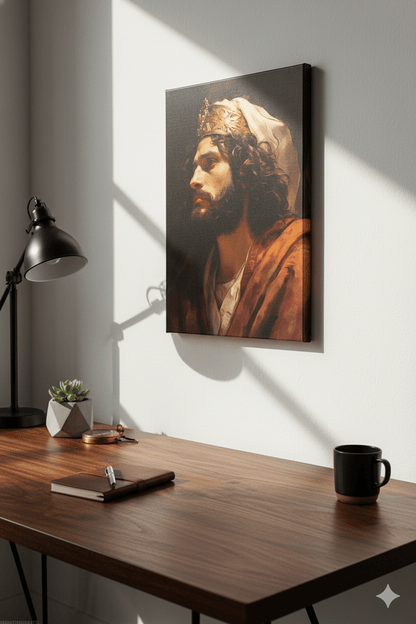 Portrait Of King David Canvas Print - ChristVisions