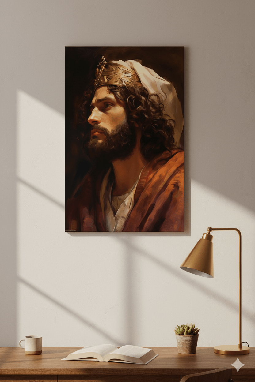 Portrait Of King David Canvas Print - ChristVisions