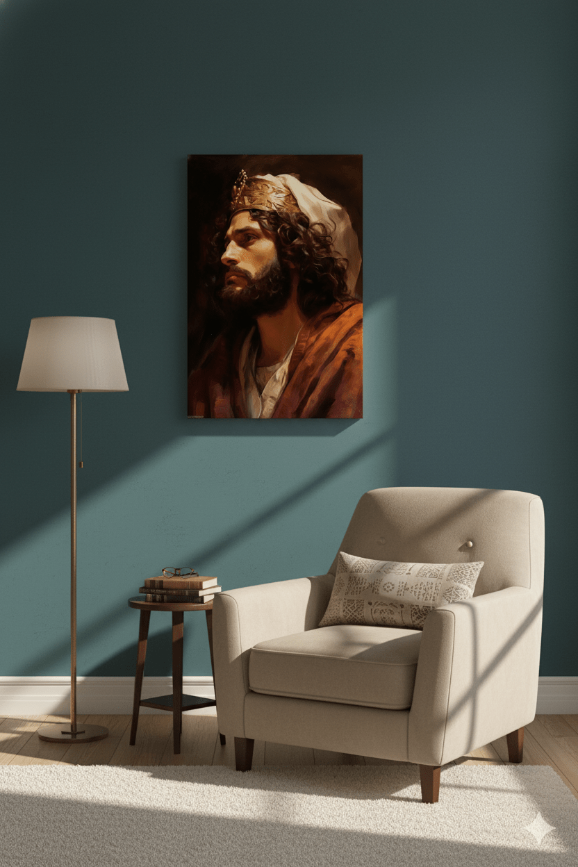 Portrait Of King David Canvas Print - ChristVisions
