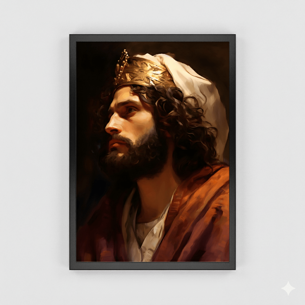 Portrait Of King David Fine Art Print - ChristVisions