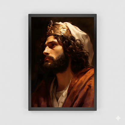 Portrait Of King David Fine Art Print - ChristVisions