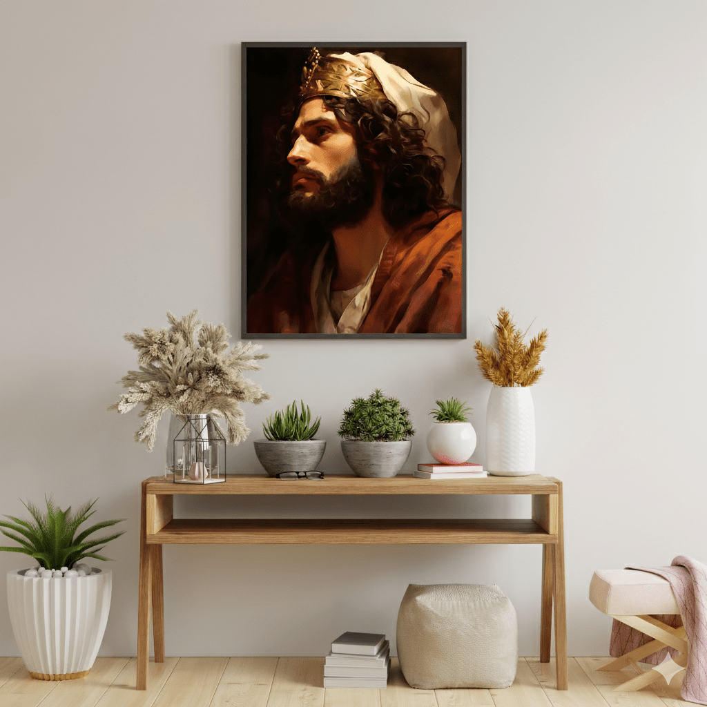 Portrait Of King David Fine Art Print - ChristVisions