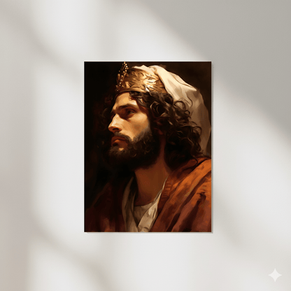Portrait Of King David Fine Art Print - ChristVisions