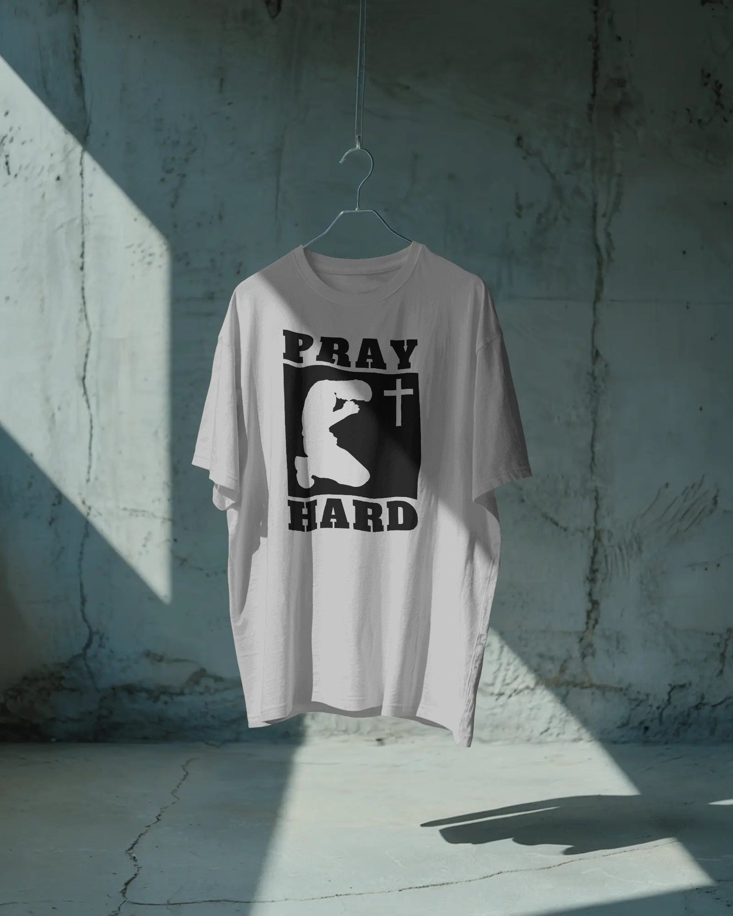 Pray Hard Christian Men's T-Shirt - ChristVisions