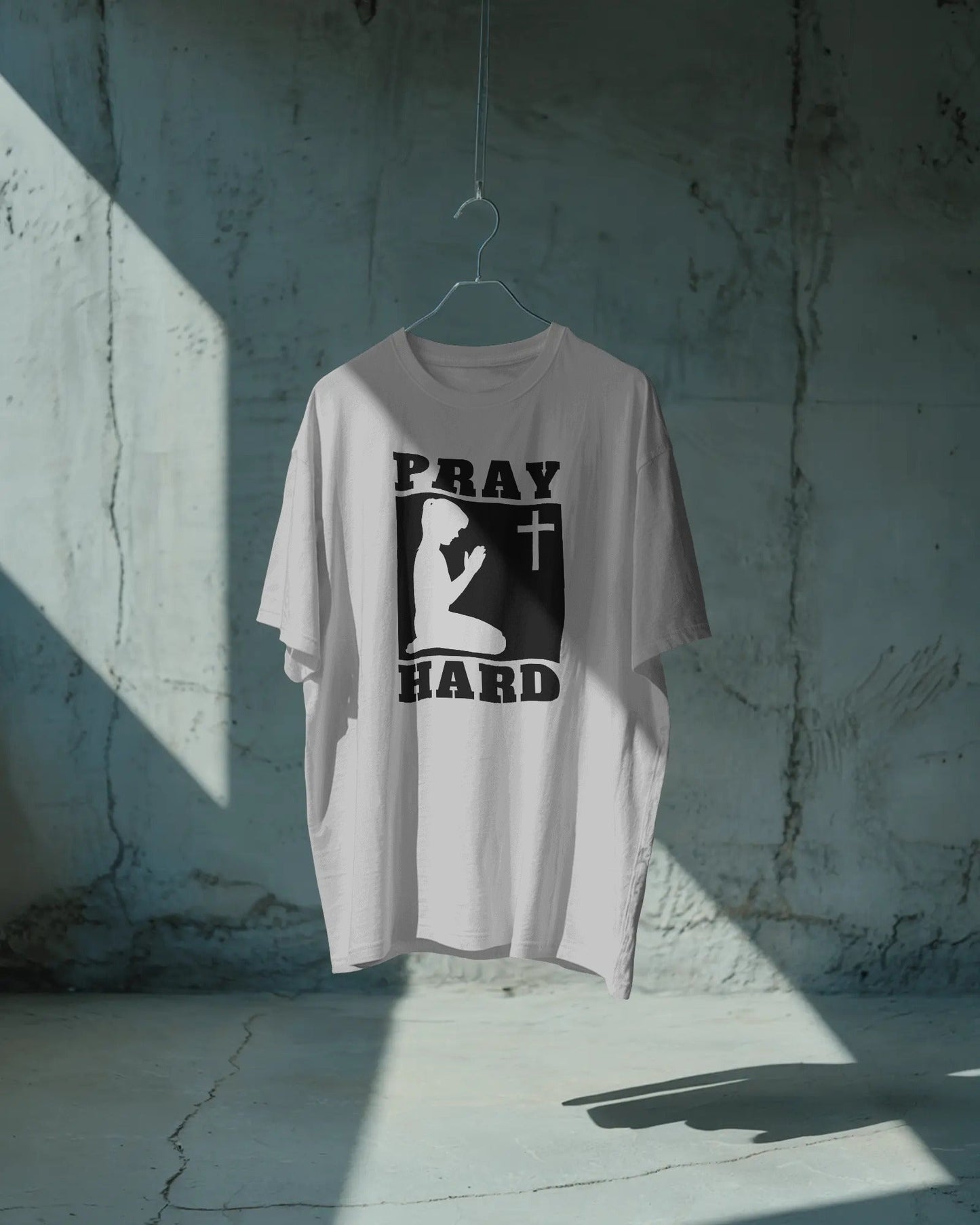 Pray Hard Christian Women's T-Shirt - ChristVisions