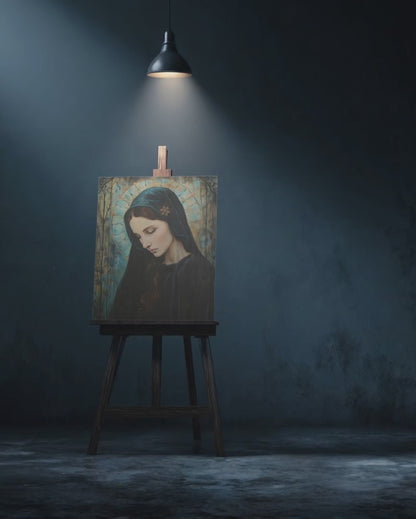 Blue Madonna | Art Nouveau | Christian Canvas Wall Art