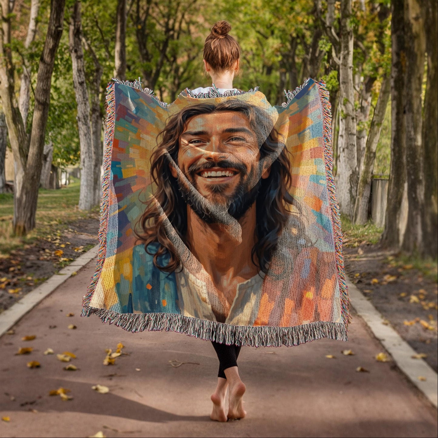 Rejoice In The Lord Jesus | Woven Throw Blanket
