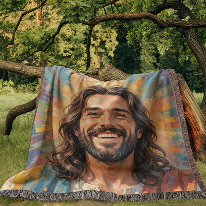 Rejoice In The Lord Jesus | Woven Throw Blanket