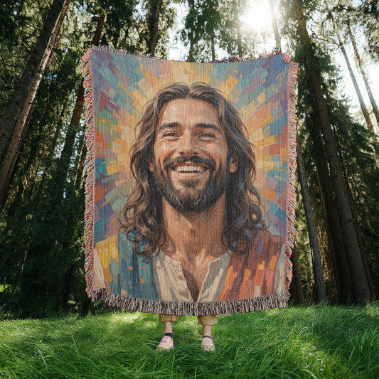Rejoice In The Lord Jesus | Woven Throw Blanket