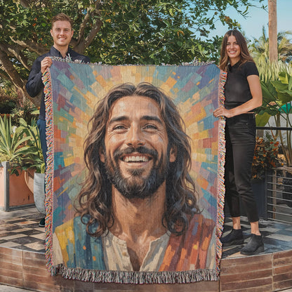 Rejoice In The Lord Jesus | Woven Throw Blanket