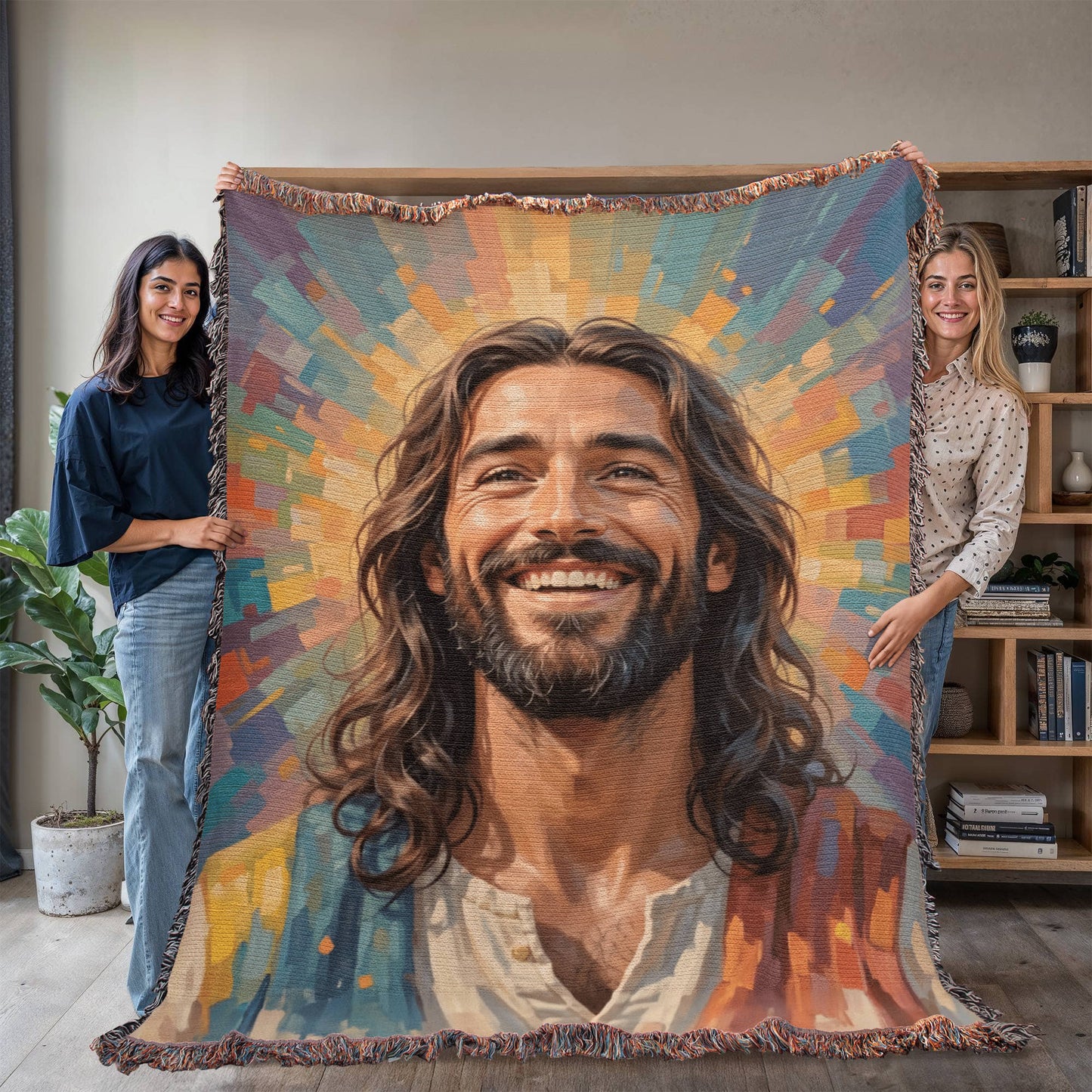 Rejoice In The Lord Jesus | Woven Throw Blanket