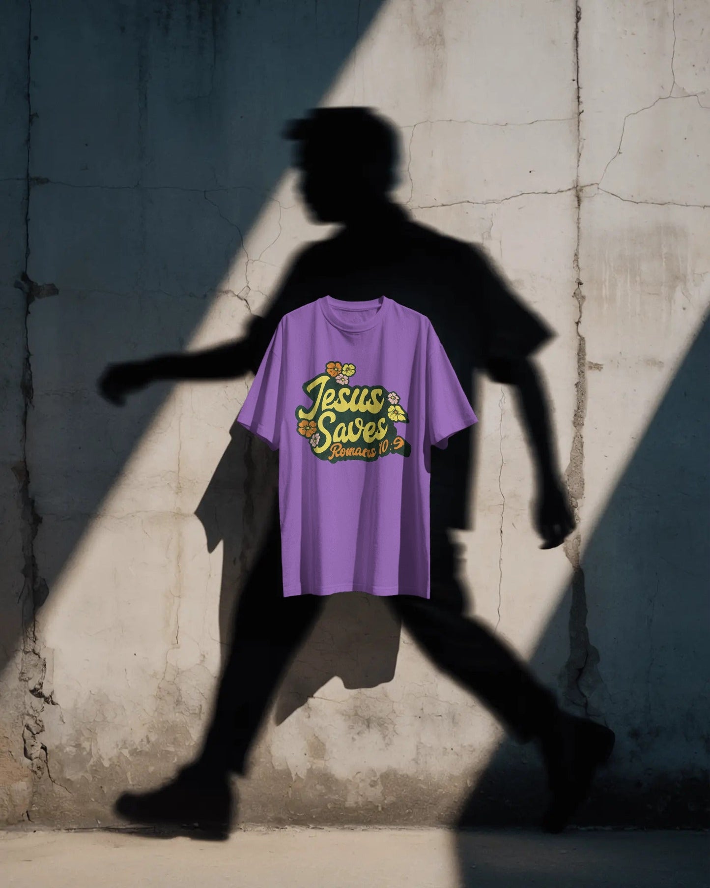 Romans 10:9 Jesus Saves 1960s - Style T-shirt - ChristVisions