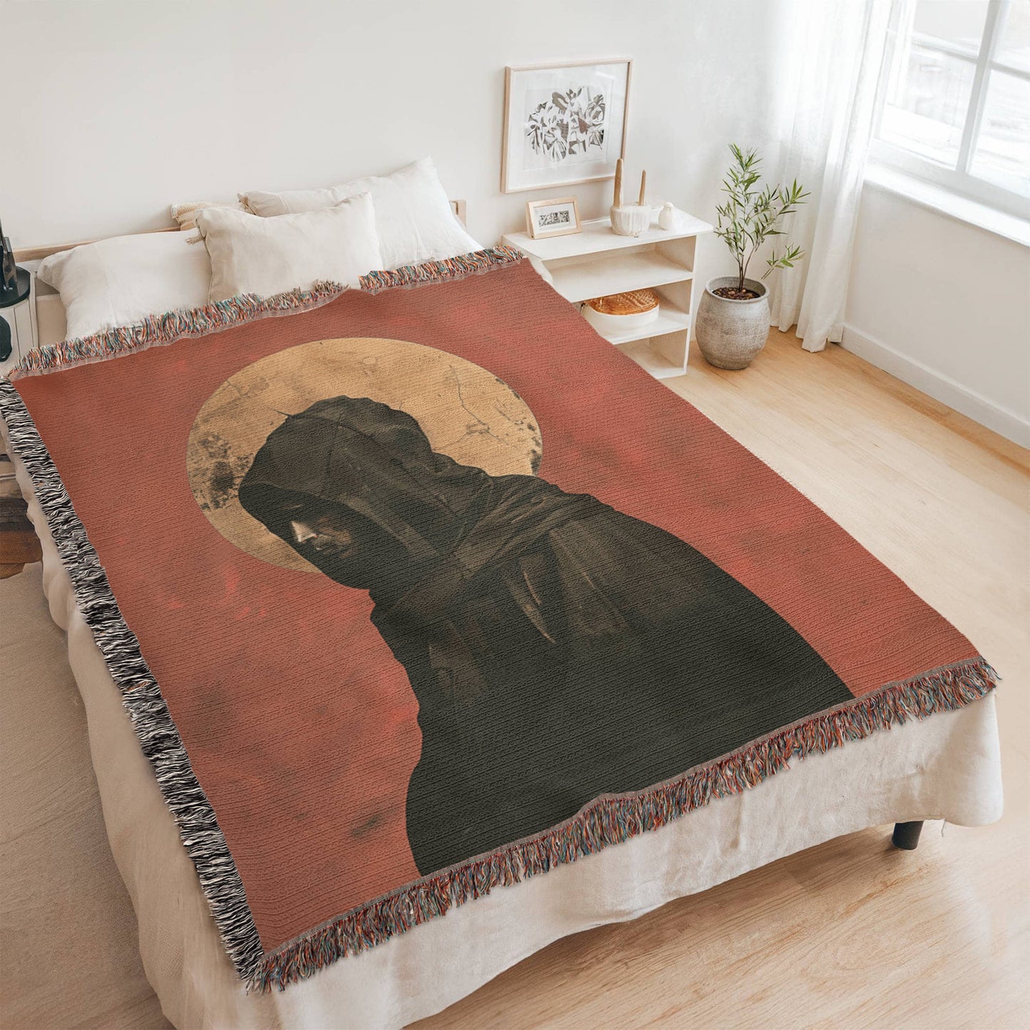 Saint Francis Contemplative | Woven Christian Throw Blanket