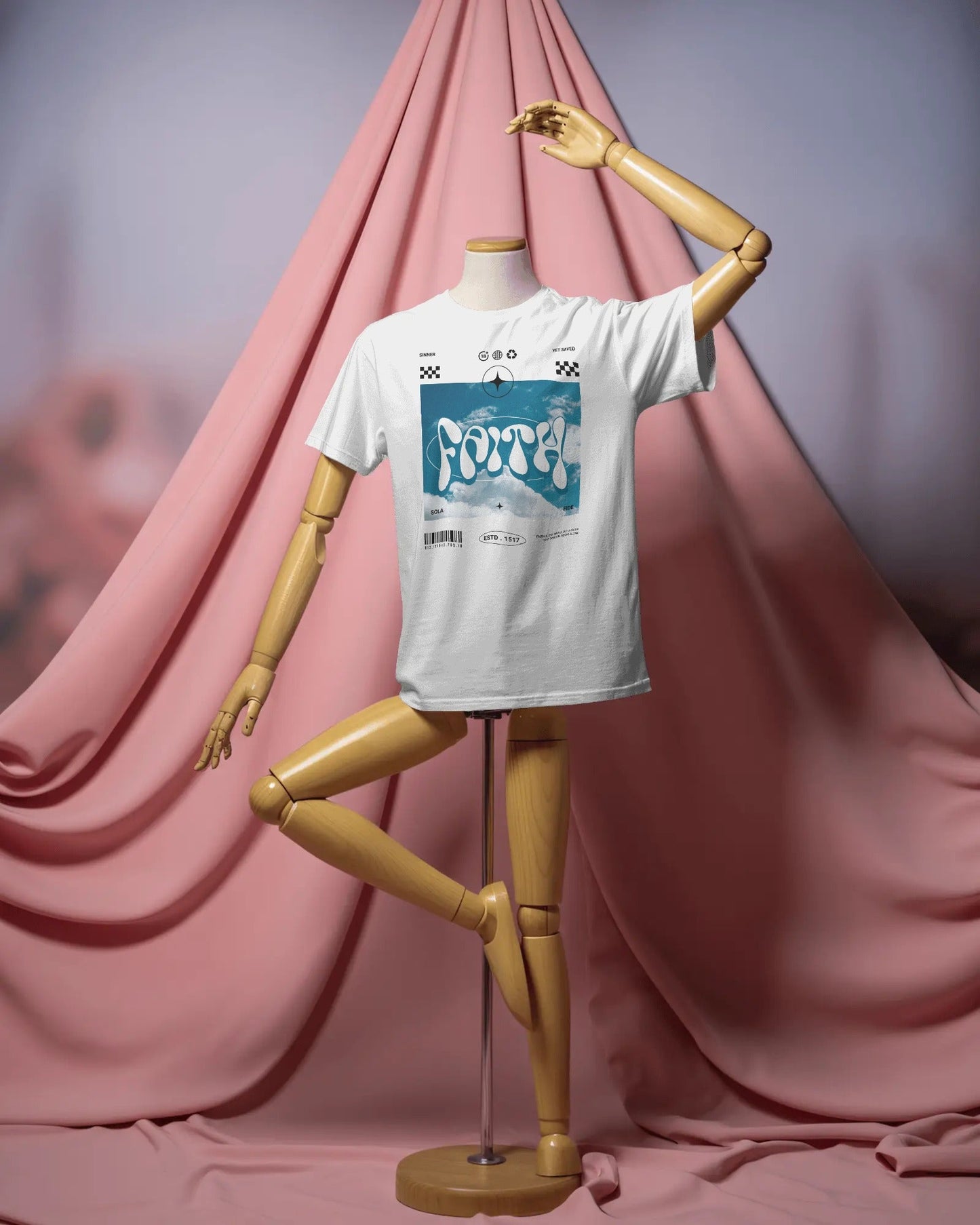 Sinner Saved By Faith 90s Style Reformation T-Shirt - ChristVisions