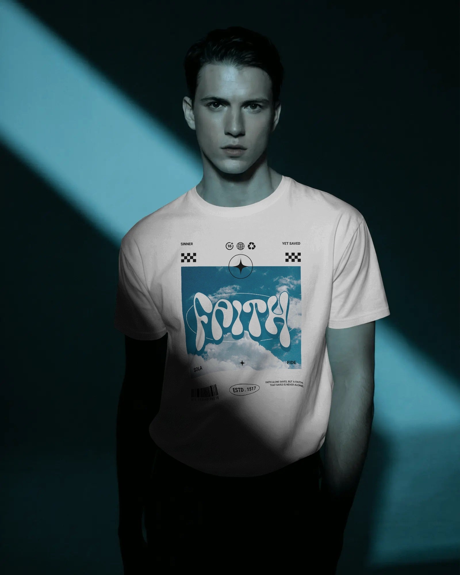 Sinner Saved By Faith 90s Style Reformation T-Shirt - ChristVisions