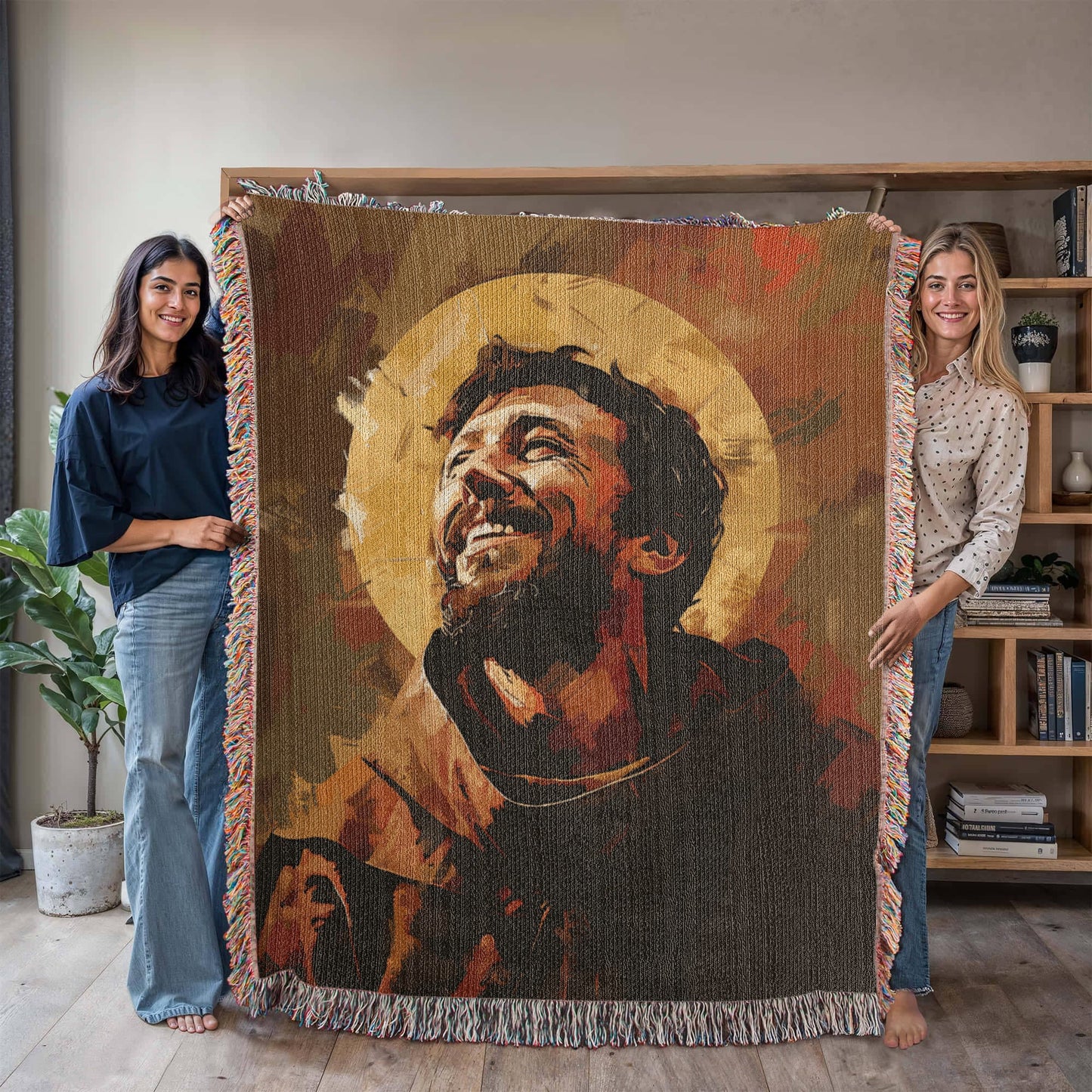 The Joy Of Saint Francis | Woven Christian Throw Blanket