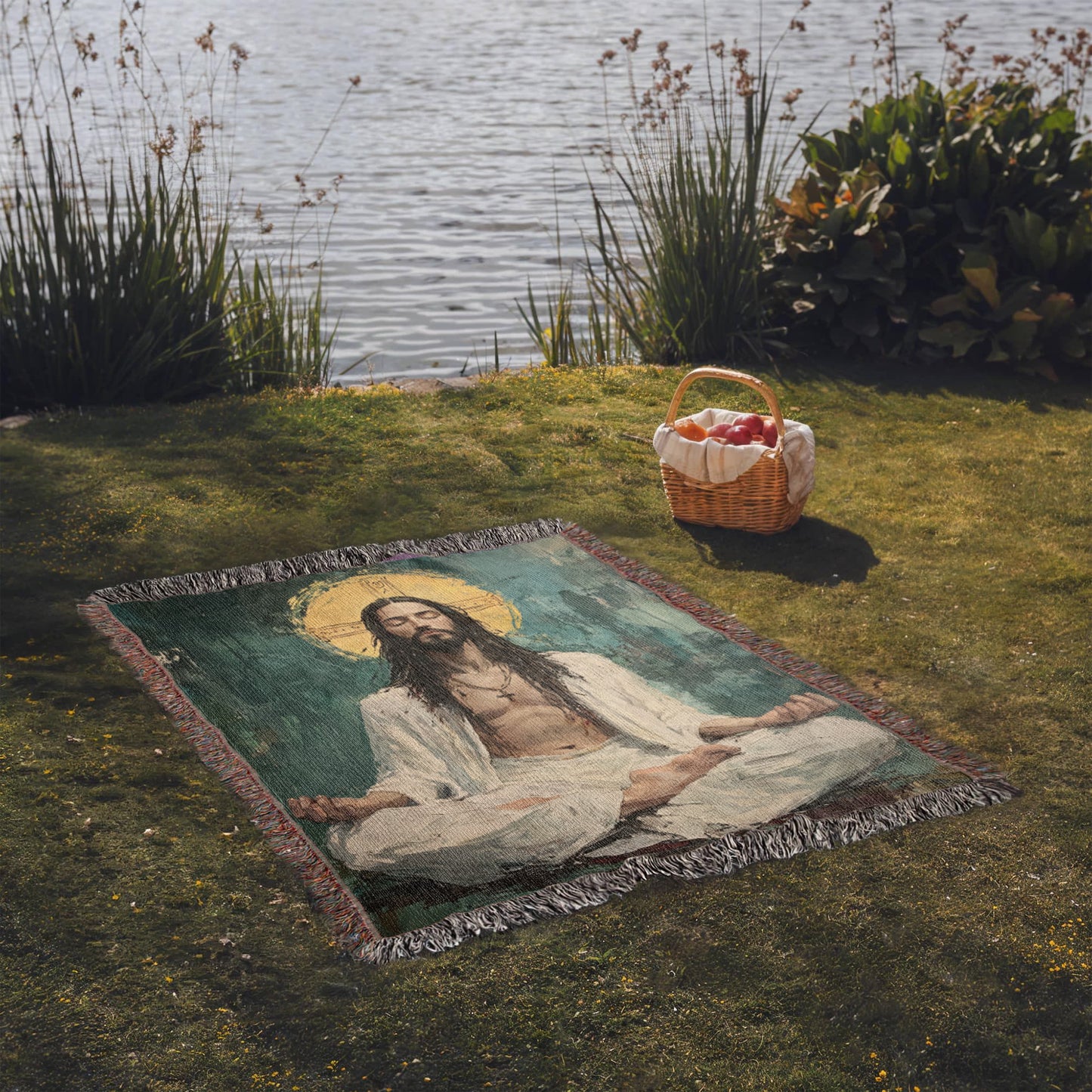 Transcendental Christ | Woven Christian Throw Blanket