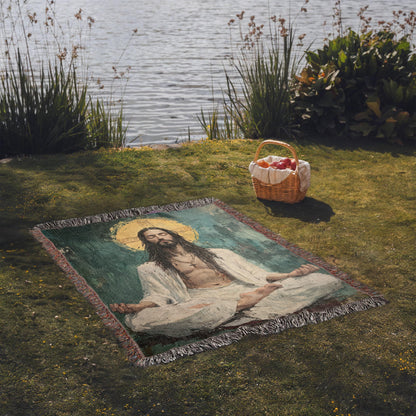 Transcendental Christ | Woven Christian Throw Blanket
