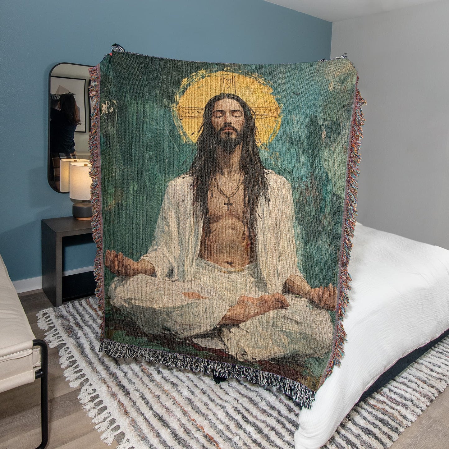 Transcendental Christ | Woven Christian Throw Blanket