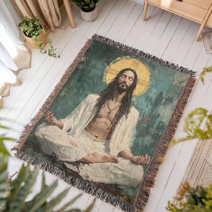 Transcendental Christ | Woven Christian Throw Blanket