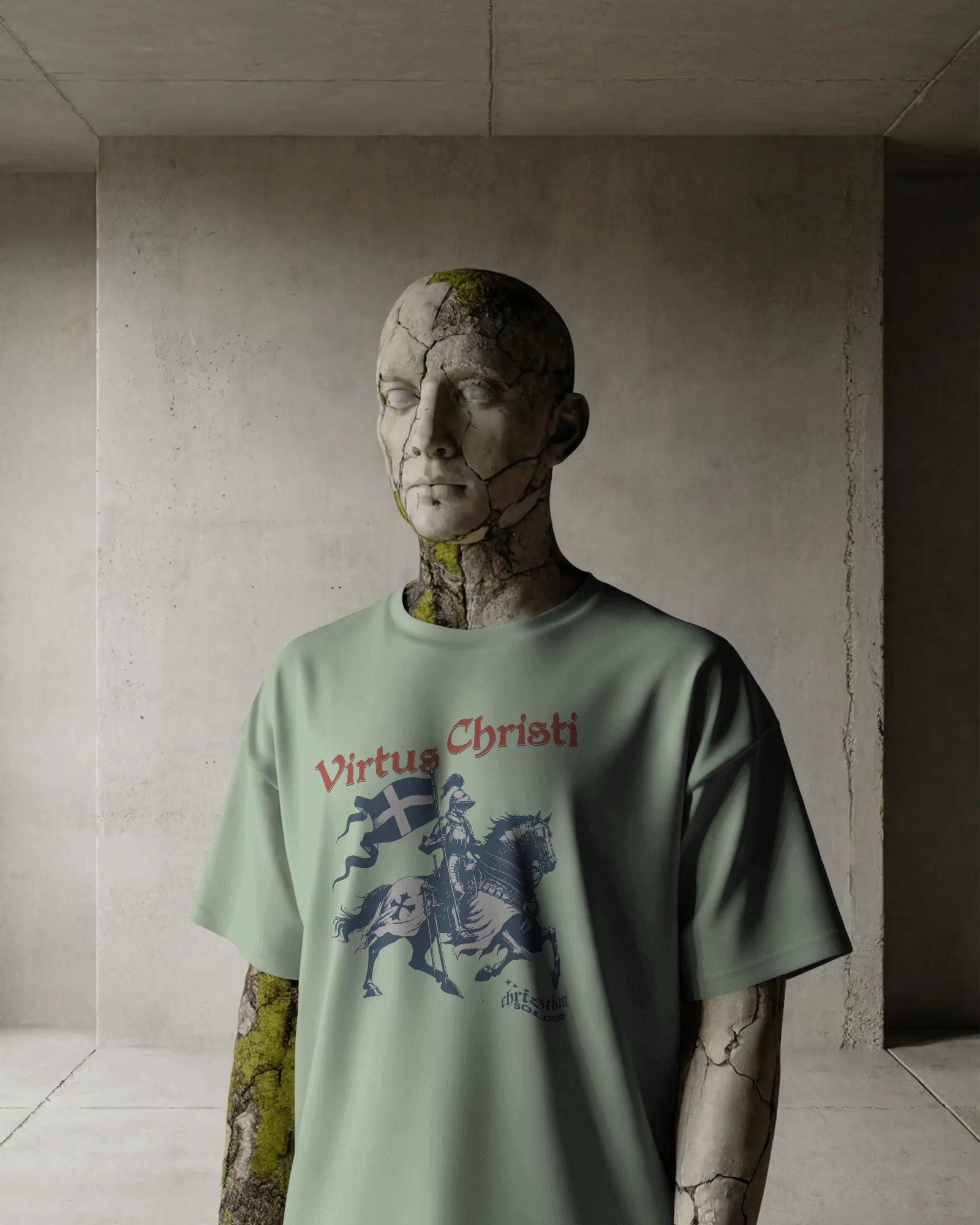 Virtus Christi T-Shirt - Christian Soldier Knight Tee - ChristVisions