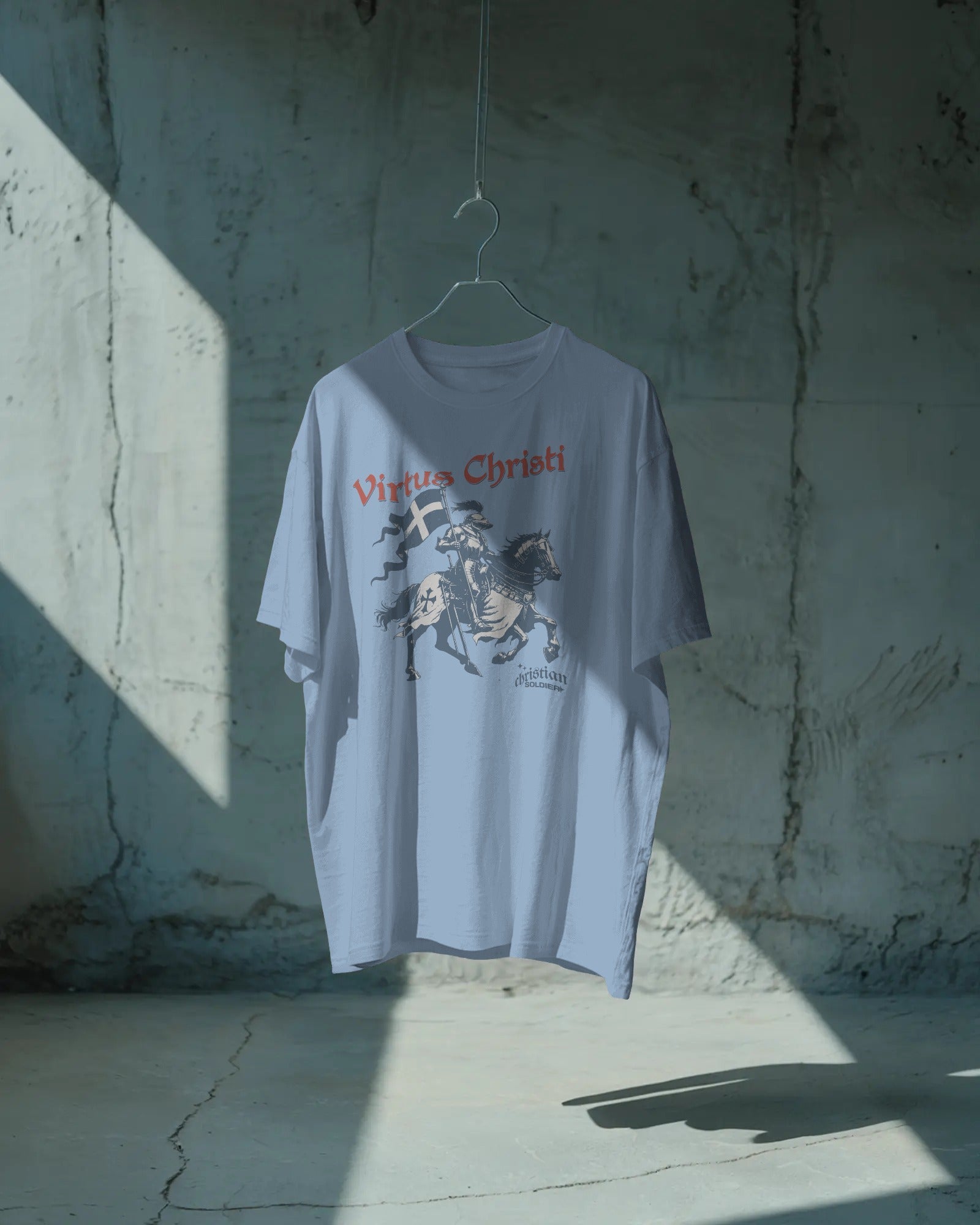 Virtus Christi T-Shirt - Christian Soldier Knight Tee - ChristVisions
