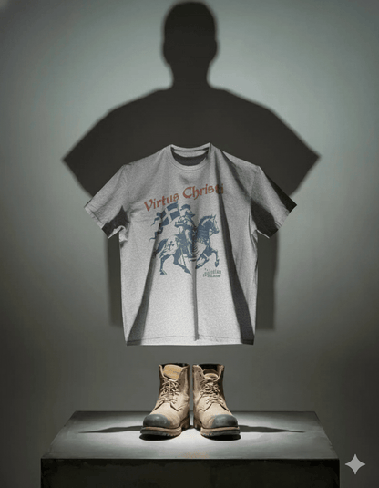 Virtus Christi T-Shirt - Christian Soldier Knight Tee - ChristVisions