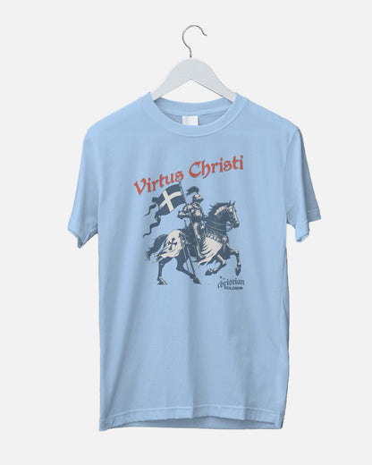 Virtus Christi T-Shirt - Christian Soldier Knight Tee - ChristVisions