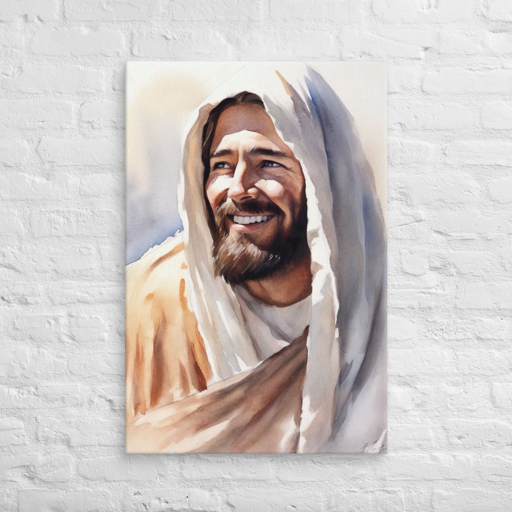 Yeshua's Smile Canvas Print - ChristVisions
