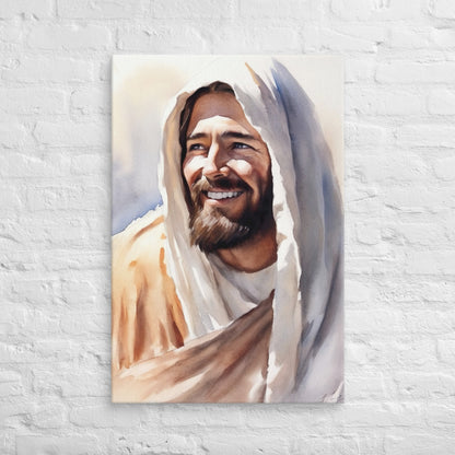 Yeshua's Smile Canvas Print - ChristVisions
