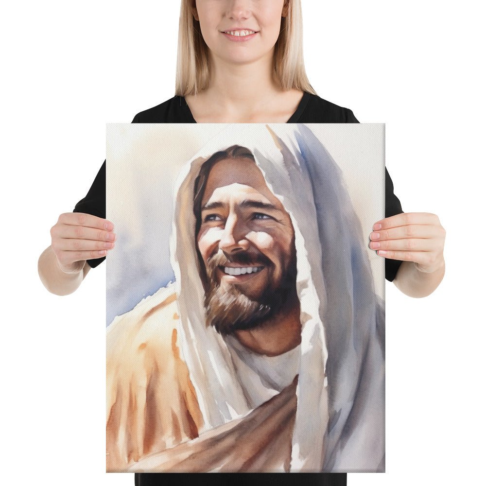 Yeshua's Smile Canvas Print - ChristVisions