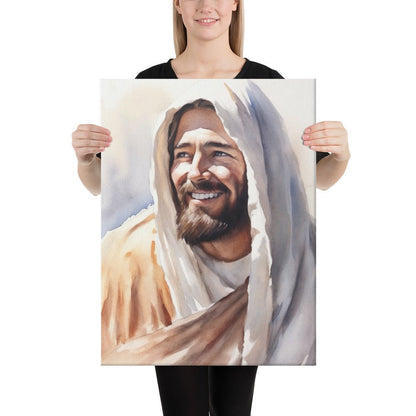 Yeshua's Smile Canvas Print - ChristVisions
