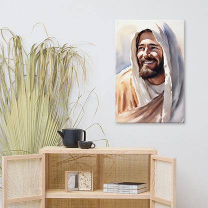 Yeshua's Smile Canvas Print - ChristVisions